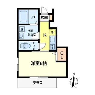 Case Felice【101号室】の間取り