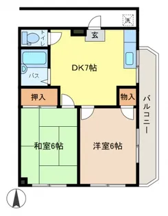 パレス金町【302号室】の間取り