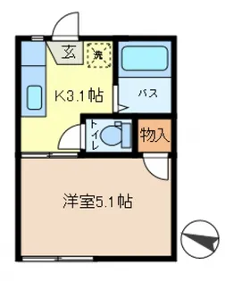 グリーンハイツ新宿【2階】の間取り