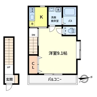 スプリングガーデン【201号室】の間取り