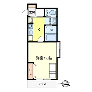 アヴェイユ金町Ⅱ【106号室】の間取り
