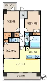 パレステージ金町【6階】の間取り