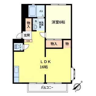 ハイム矢部【105号室】の間取り