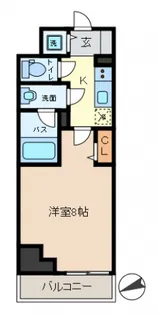 ユリカロゼ金町【8階】の間取り