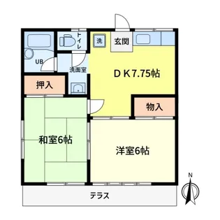 コーポ・ニシキ【1階】の間取り