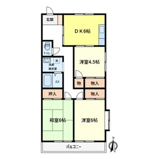第5臼倉荘【201号室】の間取り