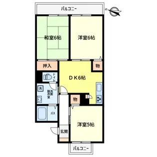 サンモール服部【205号室】の間取り