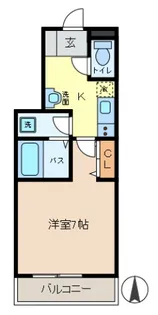 ヴァンヴェール金町【102号室】の間取り