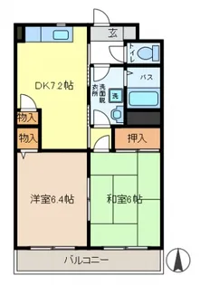 エリーコート【3階】の間取り