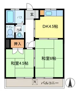 ラ・ベルメゾンⅡ【203号室】の間取り