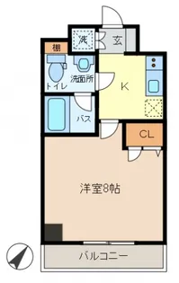 ライジングプレイス金町【8階】の間取り