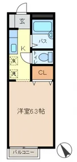 メゾンソレジオ【1階】の間取り