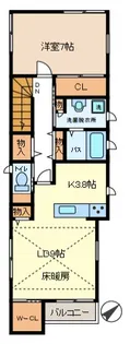 エムズ【3号室】の間取り