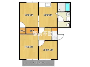 フレグランスハイツB棟【B202号室】の間取り