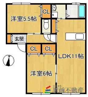 シャーメゾン矢加部A棟【101号室】の間取り