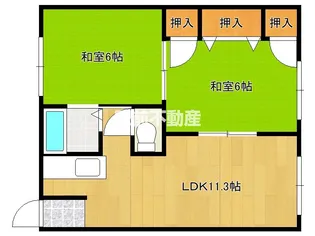 グリーンハイツ A棟【101号室】の間取り