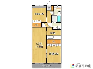 エクセルハイム【106号室】の間取り