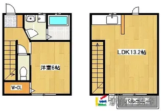 福岡県三潴郡大木町大角【アパート】の間取り