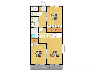 ラ・ファミーユHA【206号室】の間取り
