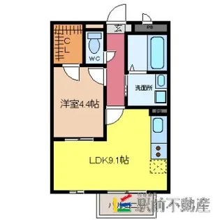 アムールやめハイム【202号室】の間取り
