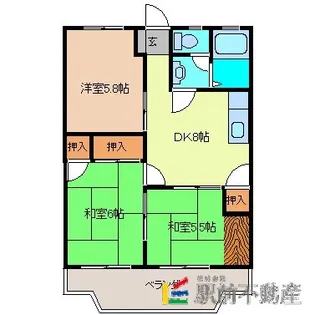 KEN HOUSE【202号室】の間取り