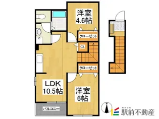 カーサソレイユ二番館【2階】の間取り