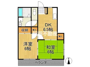 ドリームハイツ広川【101号室】の間取り