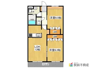 グランウッド雅【206号室】の間取り