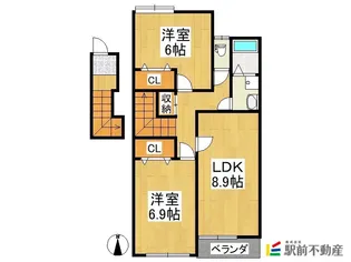 グレースヴィラ・フジ【203号室】の間取り