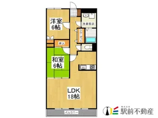 ルネッサ八女【202号室】の間取り