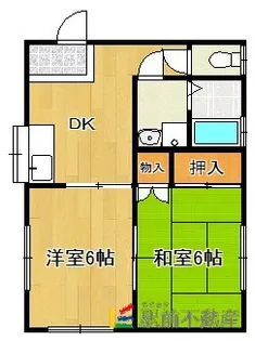 2DKの間取り画像