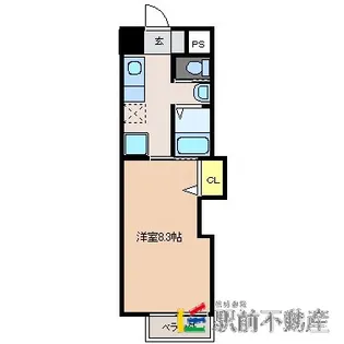 フロラシオンマンション【605号室】の間取り