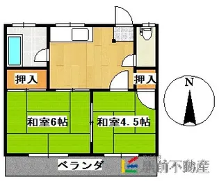 三池コーポ【3号室】の間取り