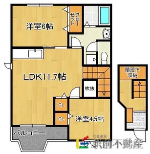 福岡県大牟田市大字久福木【アパート】の間取り