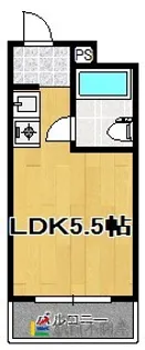柿園ハイツ【5023号室】の間取り