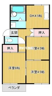 プレジール延命【201号室】の間取り