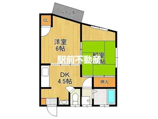 ハイツタダクマⅡ【205号室】の間取り