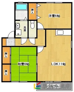 セジュールエスタシオンB棟【B101号室】の間取り