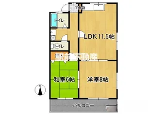 パークサイド柳河B棟【101号室】の間取り