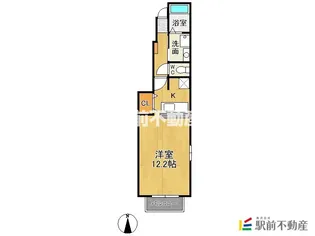 アヴェニール諏訪【102号室】の間取り