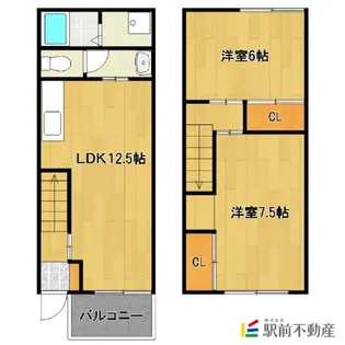 福岡県筑後市前津【一戸建】の間取り