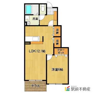 ジェネシスⅡ【104号室】の間取り