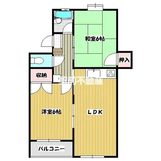 福岡県久留米市三潴町田川【アパート】の間取り