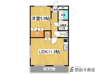 リオグランデかわの【102号室】の間取り