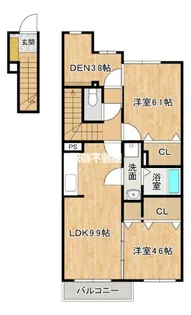 ティファニー【2階】の間取り