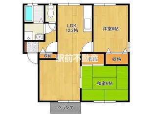 アークフラッツⅡA棟【1階】の間取り