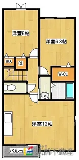 メゾン・プラシードB棟【B202号室】の間取り