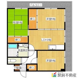 パークドミールⅠ【405号室】の間取り