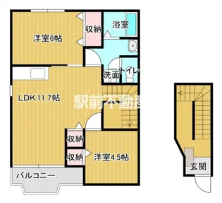 ファミールメゾンB【201号室】の間取り