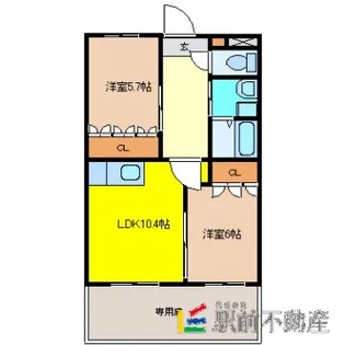 アイディール【107号室】の間取り